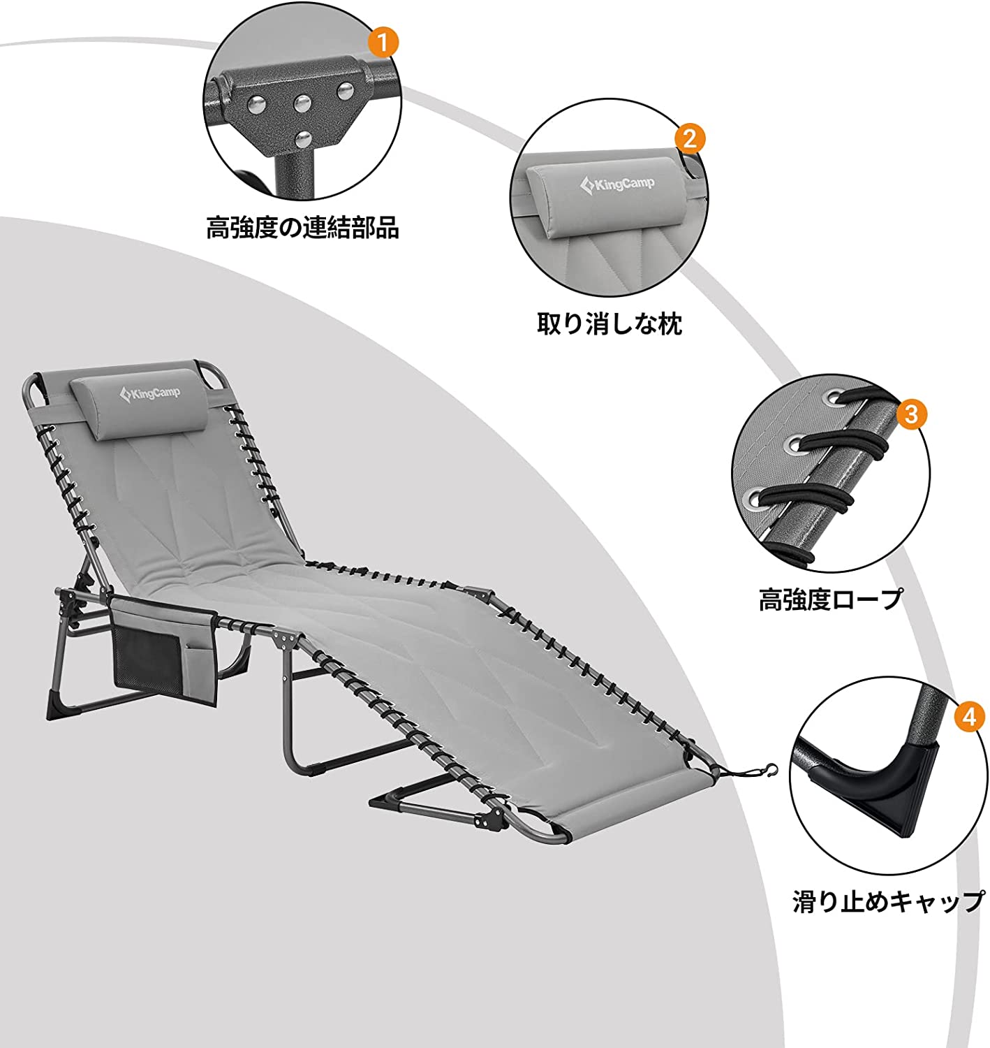 キングキャンプ（KingCamp） コット キャンプ ワイド スポンジ充填