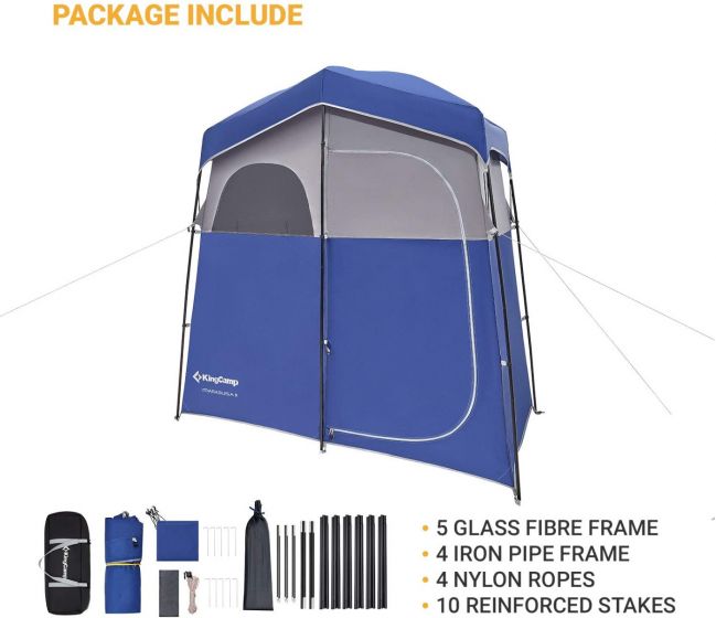 KingCamp キングキャンプ 着替えテント 2人用 2ドア 簡易トイレ