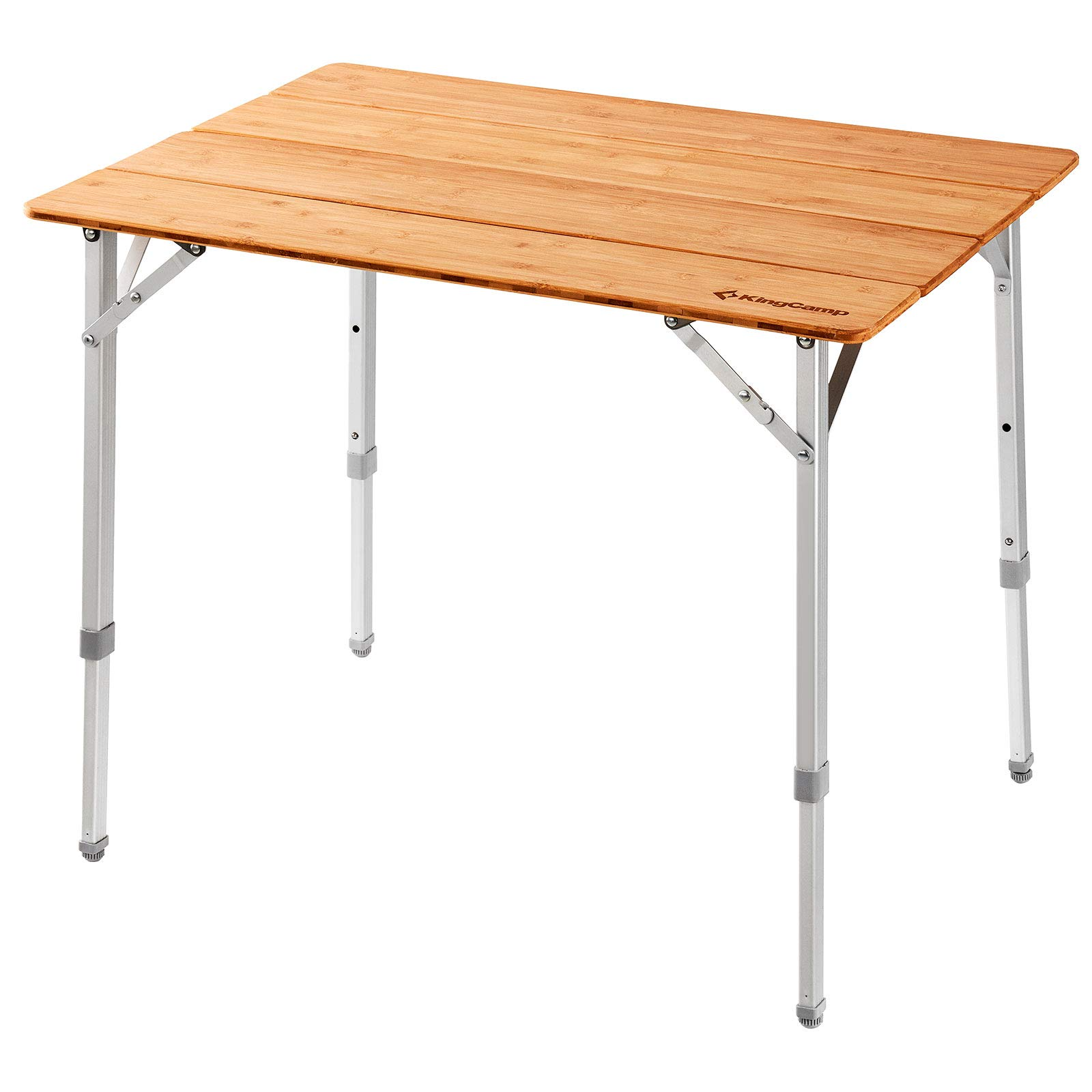 六角折り畳み竹天板テーブル アウトドア 直径100 高さ調節可 ...